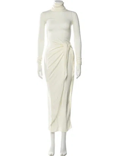 Pre-owned Helsa Turtleneck Long Dress W/ Tags In Neutral