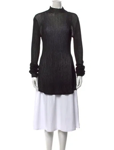 Pre-owned Helsa Turtleneck Long Sleeve Top W/ Tags In Black