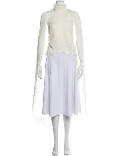 Pre-owned Helsa Turtleneck Long Sleeve Top W/ Tags In Blue