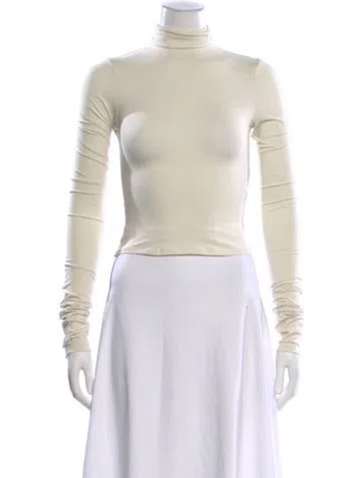 Pre-owned Helsa Turtleneck Long Sleeve Top W/ Tags In Neutral