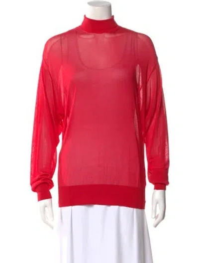 Pre-owned Helsa Turtleneck Long Sleeve Top W/ Tags In Pink