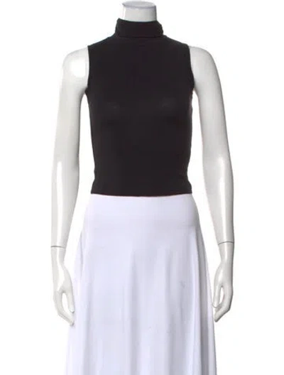Pre-owned Helsa Turtleneck Sleeveless Top In Green