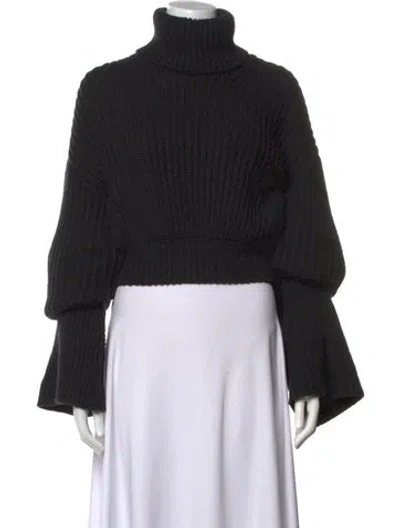 Pre-owned Helsa Turtleneck Sweater In Black