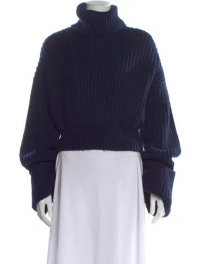 Pre-owned Helsa Turtleneck Sweater In Blue