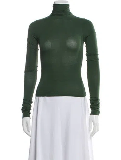 Pre-owned Helsa Turtleneck Sweater In Green