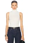 Helsa Turtleneck Tank In Cream