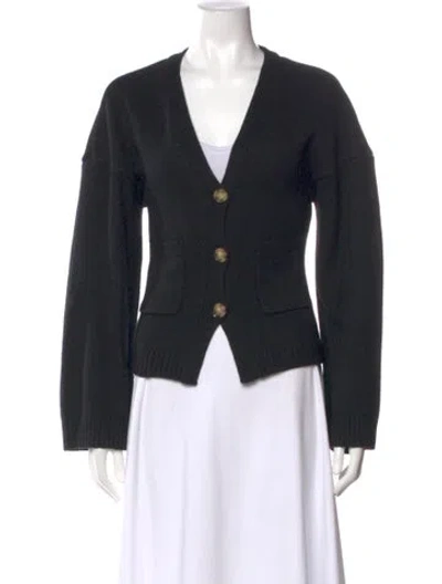 Pre-owned Helsa V-neck Sweater In Black