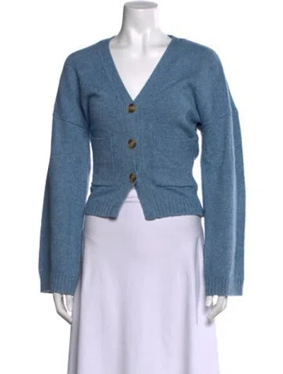 Pre-owned Helsa V-neck Sweater In Blue