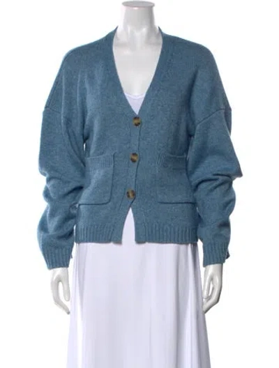 Pre-owned Helsa V-neck Sweater In Blue