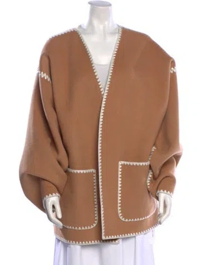 Pre-owned Helsa V-neck Sweater In Brown