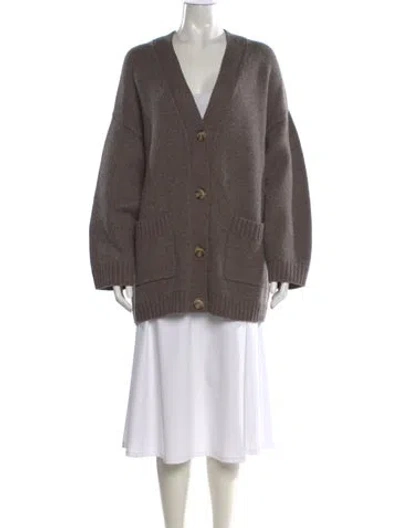 Pre-owned Helsa V-neck Sweater In Brown