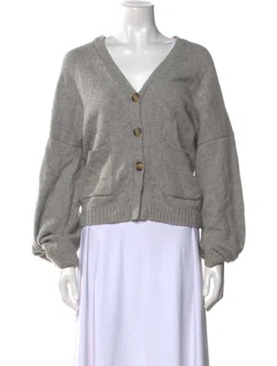 Pre-owned Helsa V-neck Sweater In Gray