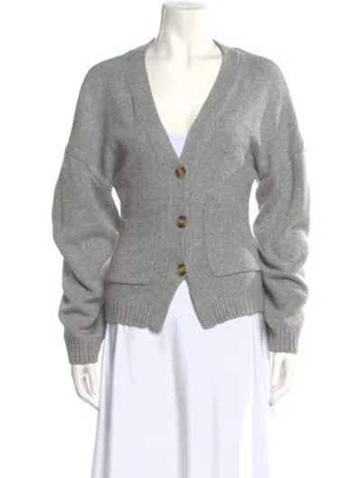 Pre-owned Helsa V-neck Sweater In Gray