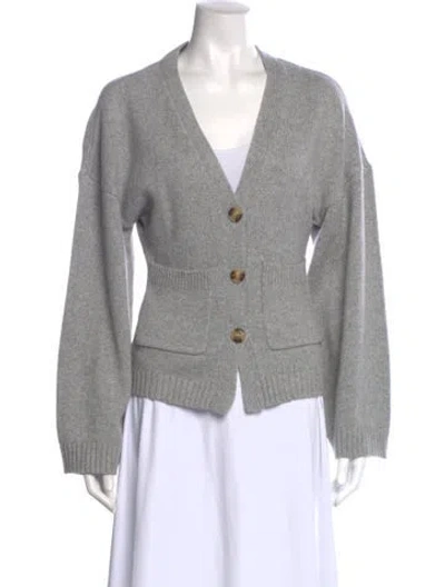 Pre-owned Helsa V-neck Sweater In Gray