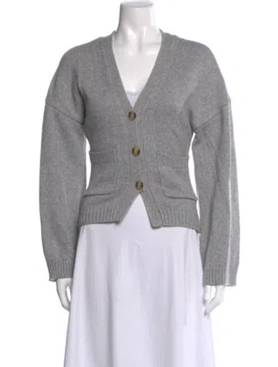 Pre-owned Helsa V-neck Sweater In Gray