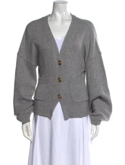 Pre-owned Helsa V-neck Sweater In Gray