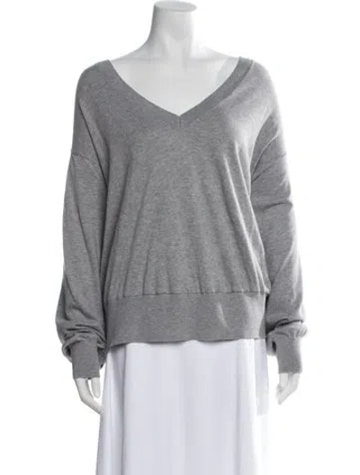 Pre-owned Helsa V-neck Sweater In Grey