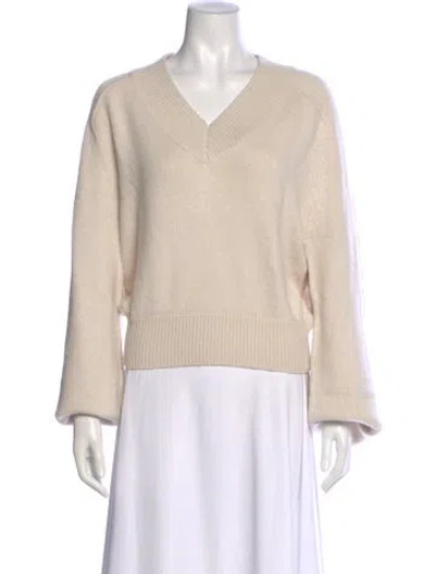 Pre-owned Helsa V-neck Sweater In Neutral