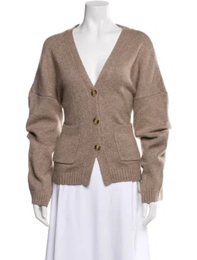 Pre-owned Helsa V-neck Sweater In Neutral