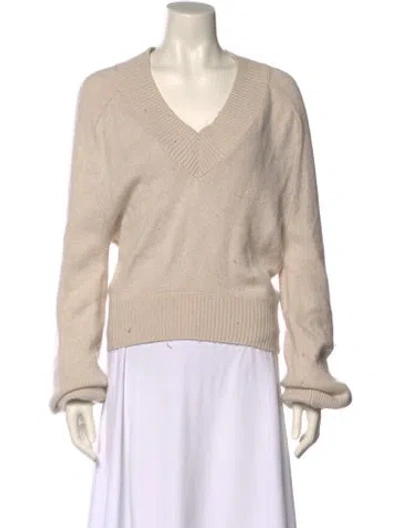 Pre-owned Helsa V-neck Sweater In Neutral