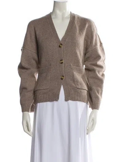 Pre-owned Helsa V-neck Sweater In Neutral