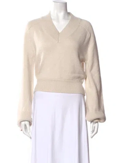 Pre-owned Helsa V-neck Sweater In Neutral