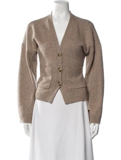 Pre-owned Helsa V-neck Sweater In Neutral