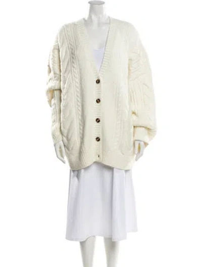Pre-owned Helsa V-neck Sweater In Neutral