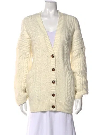 Pre-owned Helsa V-neck Sweater In Neutral