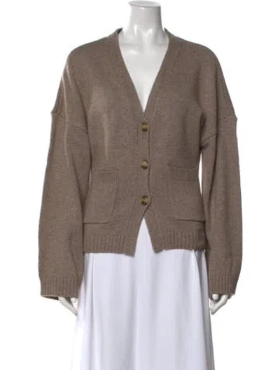 Pre-owned Helsa V-neck Sweater In Neutral