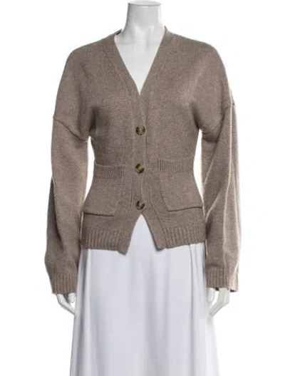 Pre-owned Helsa V-neck Sweater In Neutrals