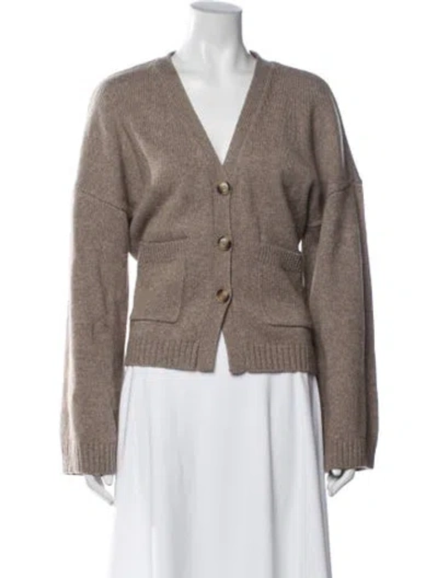 Pre-owned Helsa V-neck Sweater In Neutrals