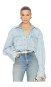 Helsa Washed Denim Shirt In Blue