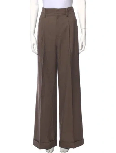 Pre-owned Helsa Wide Leg Pants In Brown