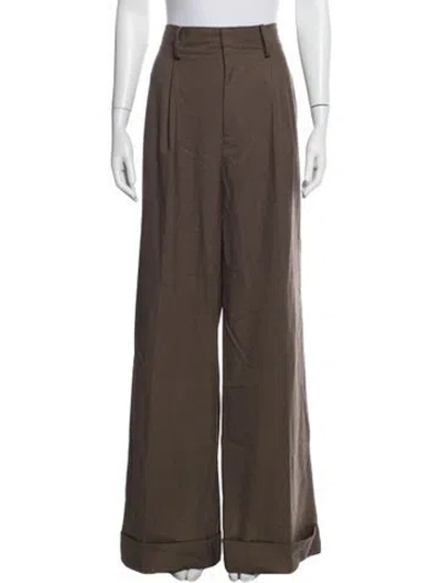 Pre-owned Helsa Wide Leg Pants In Brown