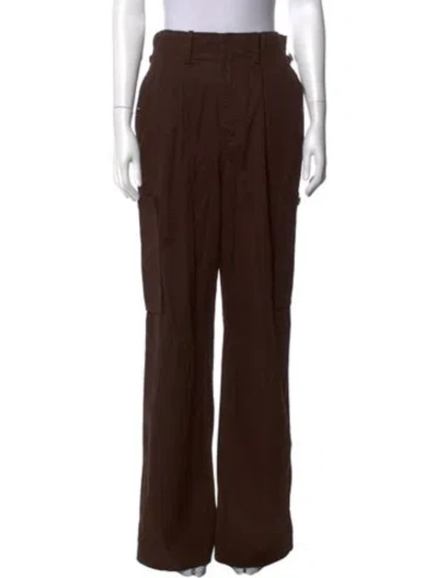 Pre-owned Helsa Wide Leg Pants In Brown