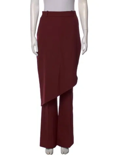 Pre-owned Helsa Wide Leg Pants In Burgundy