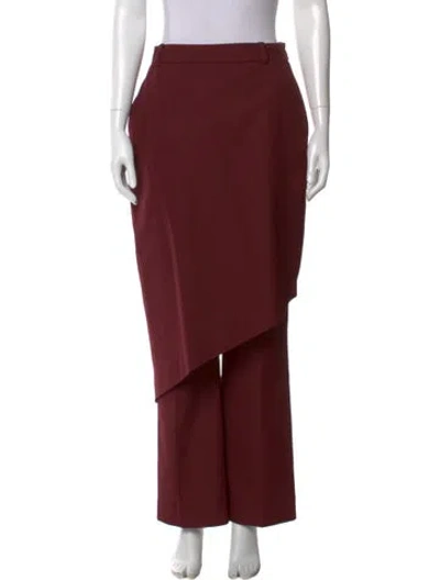 Pre-owned Helsa Wide Leg Pants In Burgundy