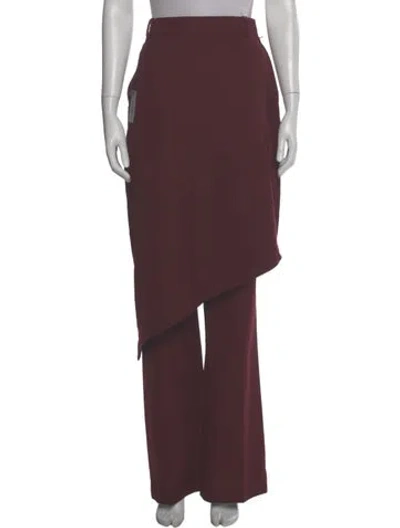 Pre-owned Helsa Wide Leg Pants In Burgundy