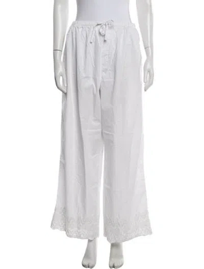 Pre-owned Helsa Wide Leg Pants In White