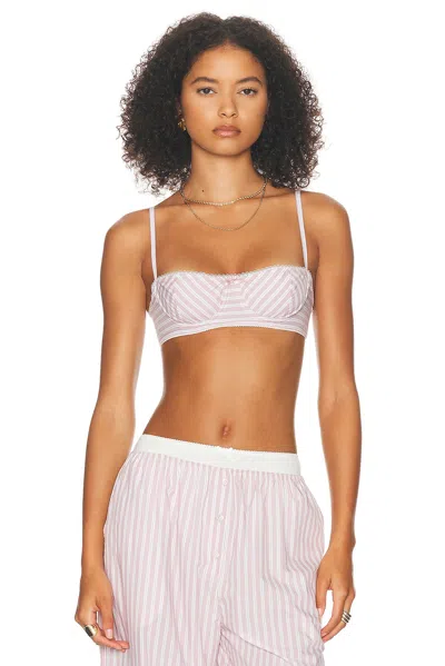 HELSA WIDE STRIPE POPLIN BRA