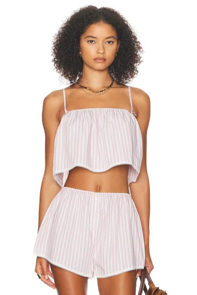 HELSA WIDE STRIPE POPLIN CAMISOLE