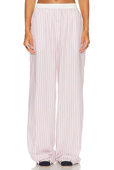 HELSA WIDE STRIPE POPLIN HOUSE PANTS