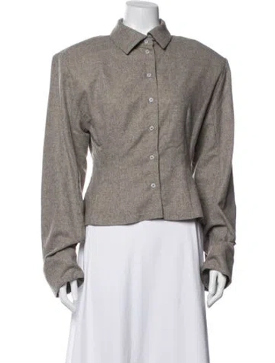 Pre-owned Helsa Wool Blazer In Grey
