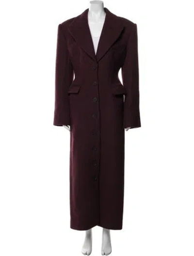 Pre-owned Helsa Wool Blazer W/ Tags In Burgundy