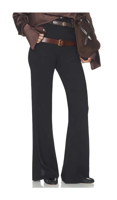 Helsa Wool Blend Double Loop Trousers In Black