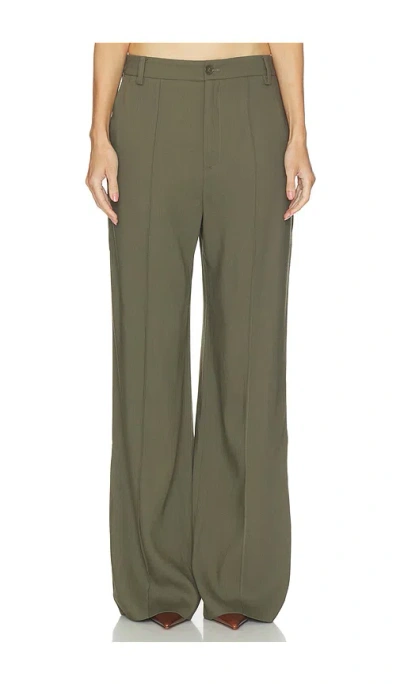 Helsa Wool Blend Trouser In Green