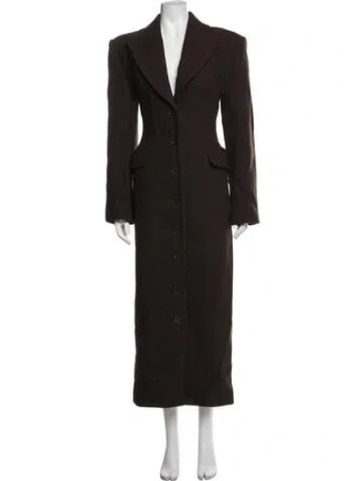 Pre-owned Helsa Wool Coat In Brown
