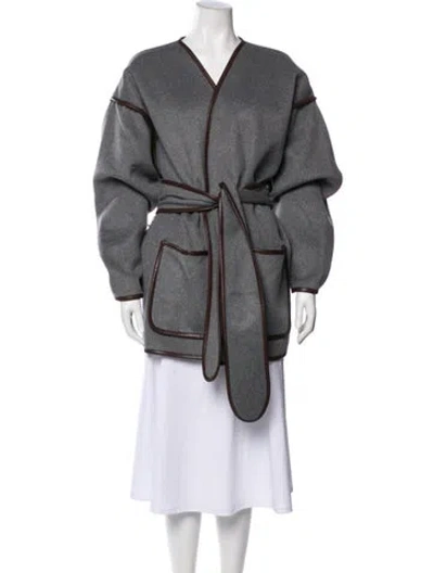 Pre-owned Helsa Wool Coat In Gray