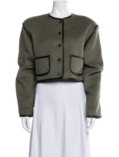 Pre-owned Helsa Wool Jacket In Green